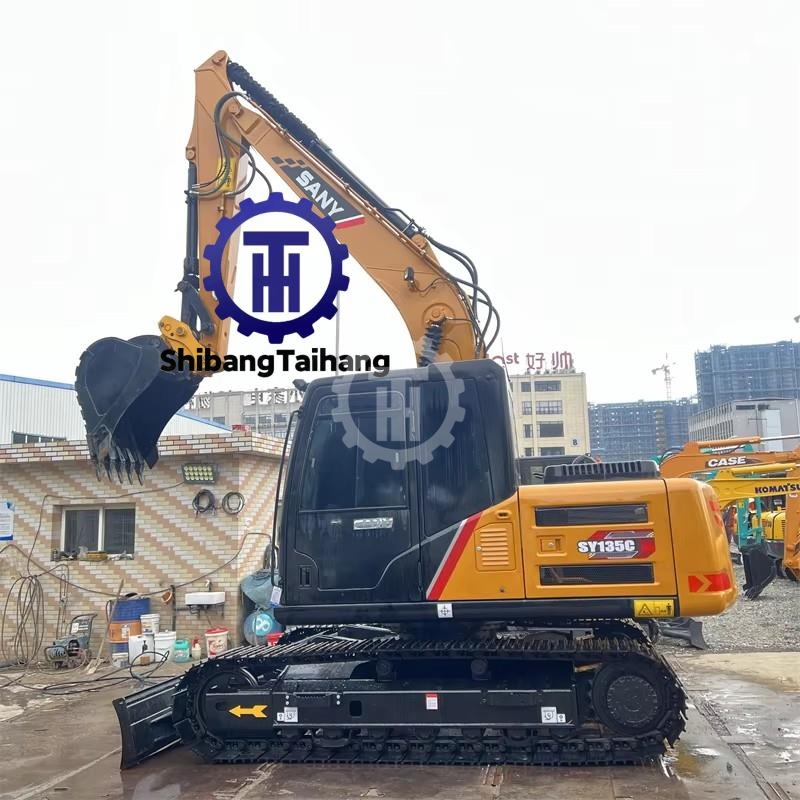 Sany 135 excavator with blade